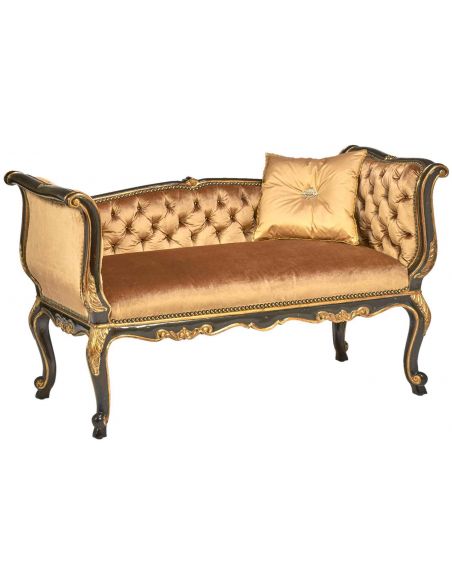 Luxurious Gold Love Seat 