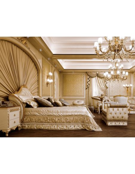 Queen and King Sized Beds Upholstered Bed with Tufted Headboard