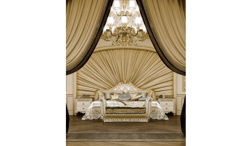 Queen and King Sized Beds Upholstered Bed with Tufted Headboard