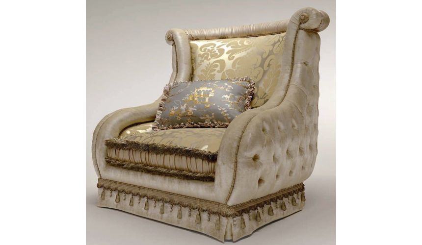 Queen and King Sized Beds Upholstered Bed with Tufted Headboard