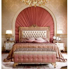 Queen and King Sized Beds Luxurious Bed with Tufted Headboard