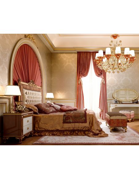 Queen and King Sized Beds Luxurious Bed with Tufted Headboard