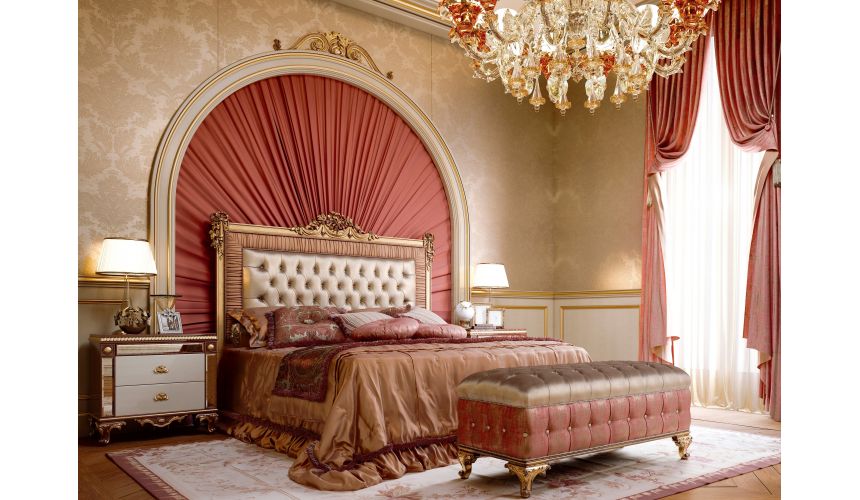 Queen and King Sized Beds Luxurious Bed with Tufted Headboard