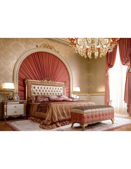 Queen and King Sized Beds Luxurious Bed with Tufted Headboard