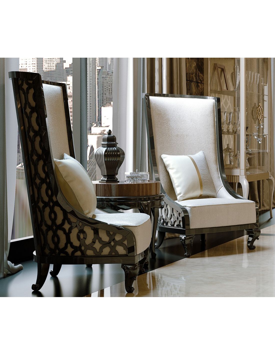 Sleek modern and beautiful tall back chairs
