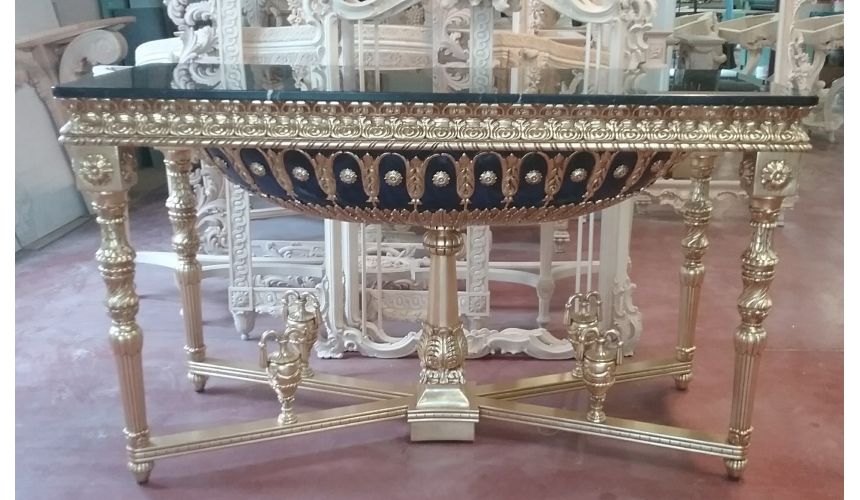 Handmade Italian Luxury Furniture Empire style round foyer table