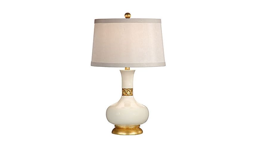 Decorative Accessories White-Gold Elegant Urn Lamp