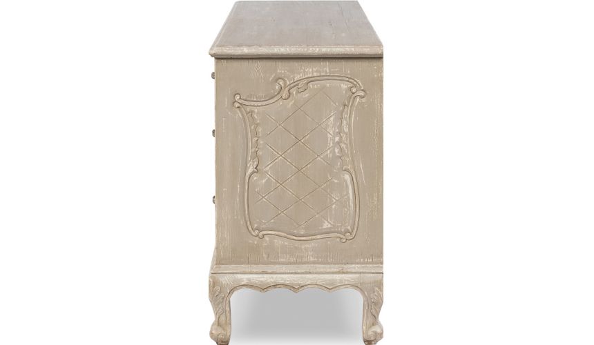 LUXURY BEDROOM FURNITURE Light Grey French Chest