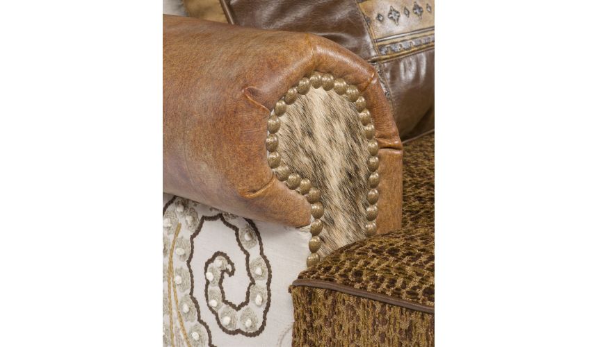 Luxury Leather & Upholstered Furniture Western style chaise or double chair.