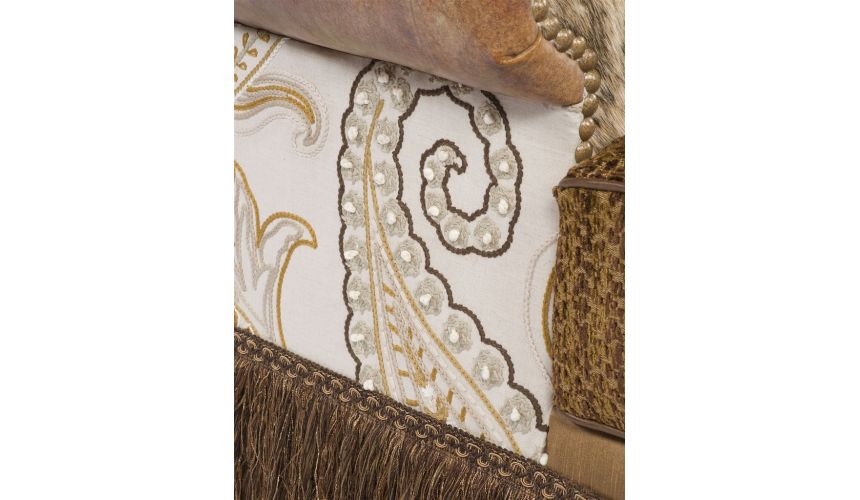 Luxury Leather & Upholstered Furniture Western style chaise or double chair.