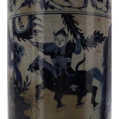 Decorative Accessories Ceramic Umbrella Stand in Blue & White 2