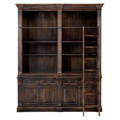Bookcases Lancaster Oak Bookcase Old Black Finish.