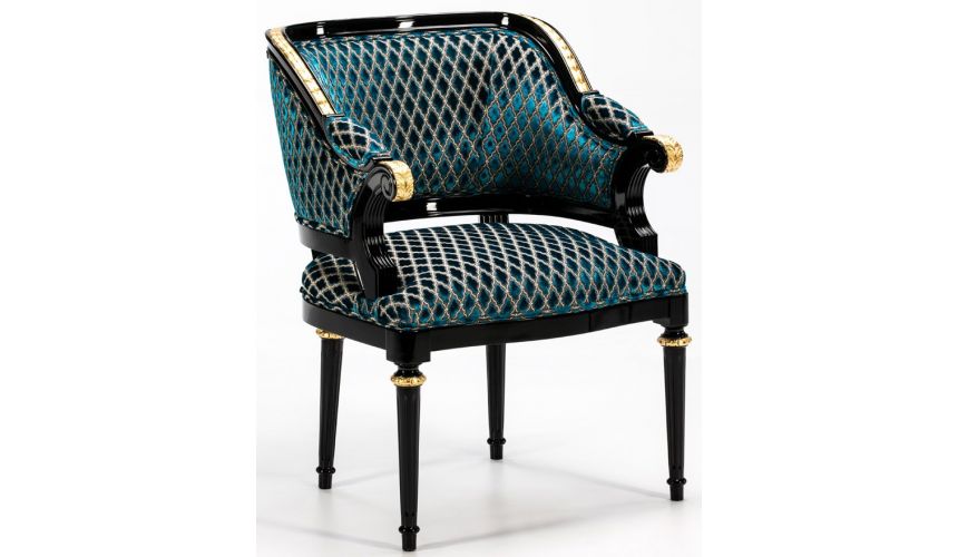 CHAIRS, Leather, Upholstered, Accent MASTERPIECE COLLECTION. ARMCHAIR - B