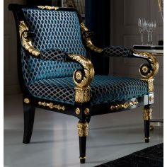 CHAIRS, Leather, Upholstered, Accent MASTERPIECE COLLECTION. ARMCHAIR - D