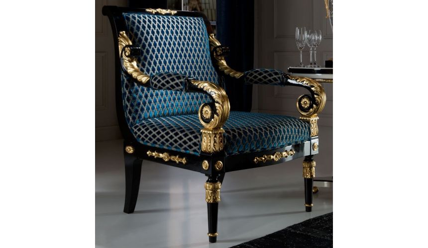 CHAIRS, Leather, Upholstered, Accent MASTERPIECE COLLECTION. ARMCHAIR - D