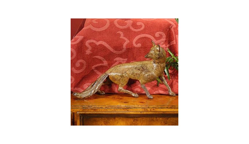 Decorative Accessories High Quality furniture Yellow Bronze Fox