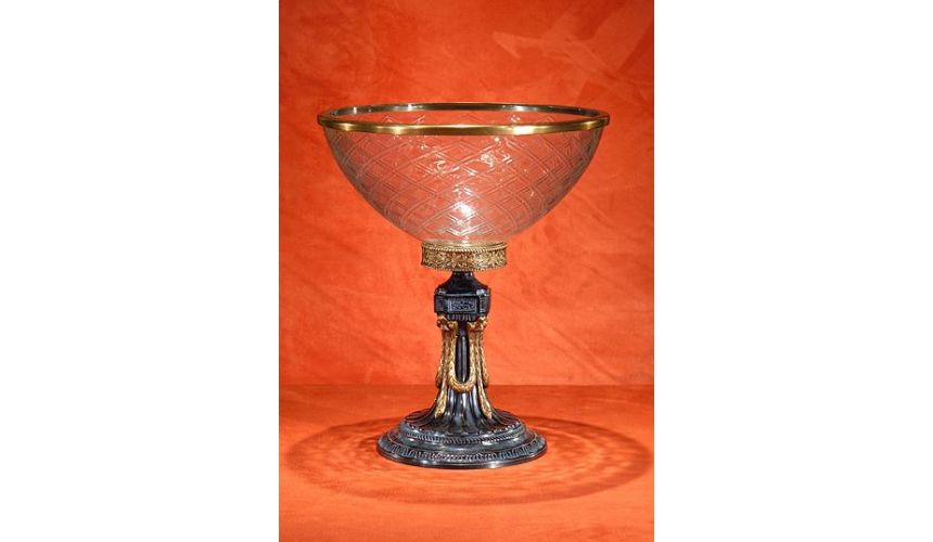Decorative Accessories High Quality Furniture Crystal Bowl With Stand