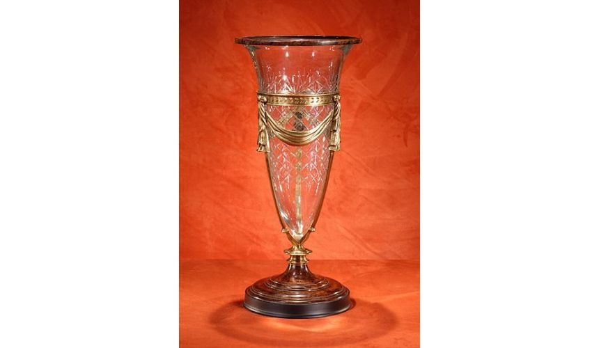 Decorative Accessories High Quality Furniture Crystal Cone Vase