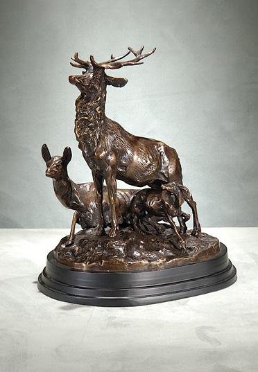 Decorative Accessories High Quality Furniture Deer Family In Bronze