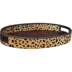 Decorative Accessories Leopard Oval Shaped Tray