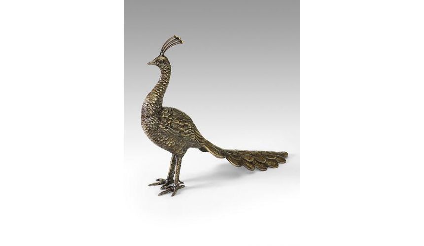 Decorative Accessories High Quality Furniture Solid Brass Peacock