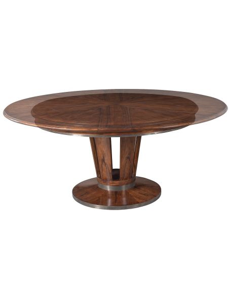 Dining Tables Jupe table transitional style with Paldao veneer top.
