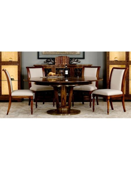 Dining Tables Jupe table transitional style with Paldao veneer top.