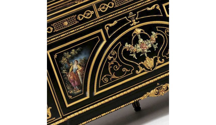 Breakfronts & China Cabinets Breakfront from our European hand painted collection. 6987