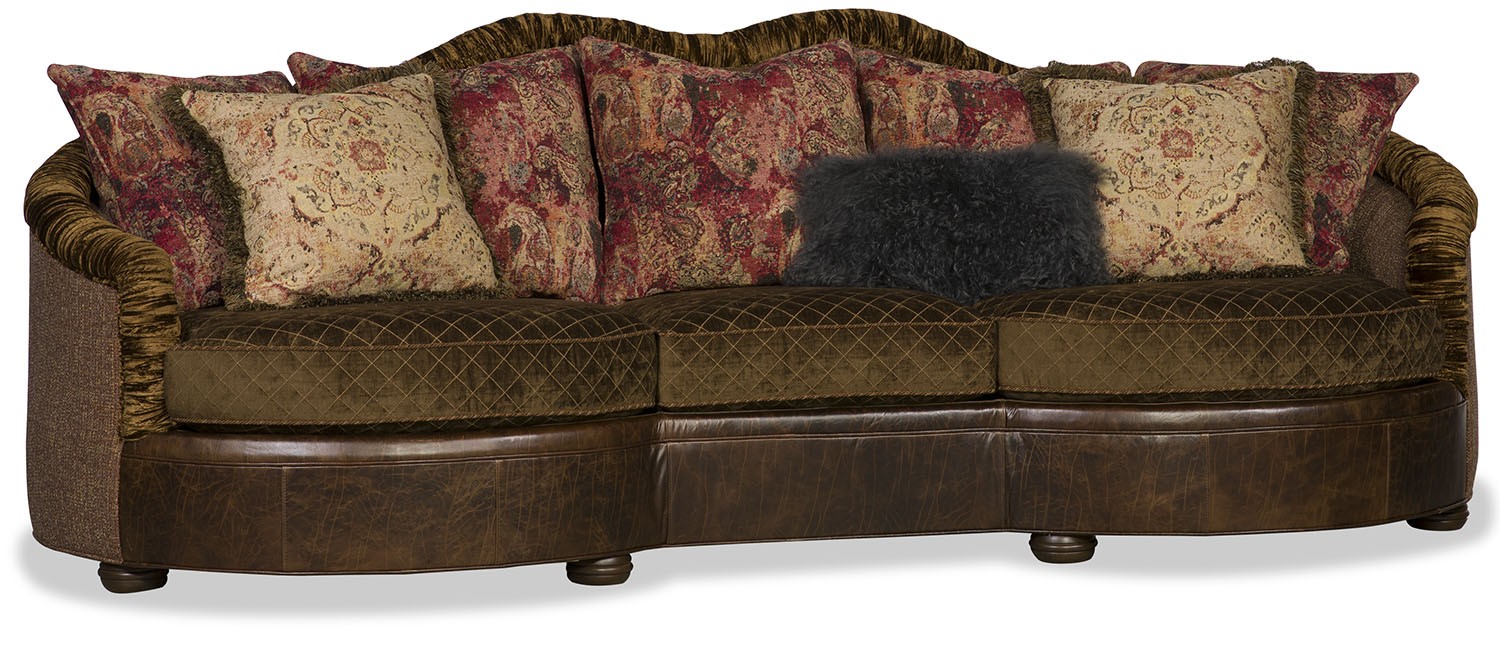SOFA, COUCH & LOVESEAT High End Dark Oak Quilted Sofa