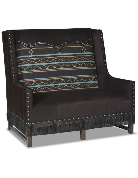 Black Western Style Arm Chair