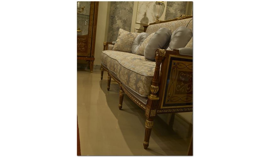 SOFA, COUCH & LOVESEAT Royal and Refined Pastel Blue Sofa from our Venetian modern classic collection 7013