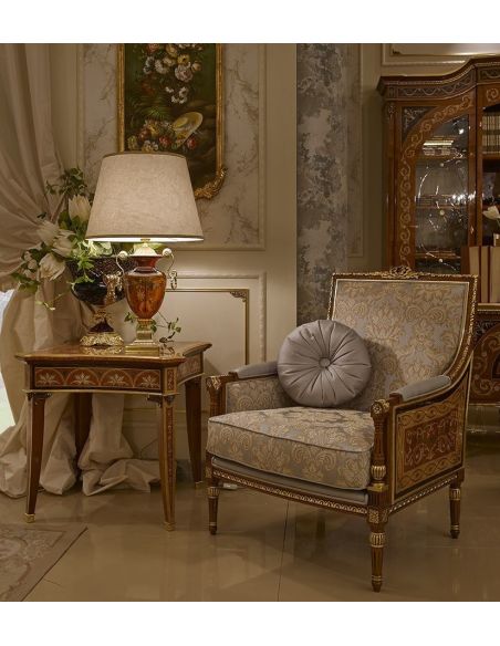 Luxurious Royal Pastel Blue Accent Chair from our Venetian modern classic collection 7018