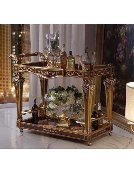 Royal and Luxurious Bar Cart from our Venetian modern classic collection 7025