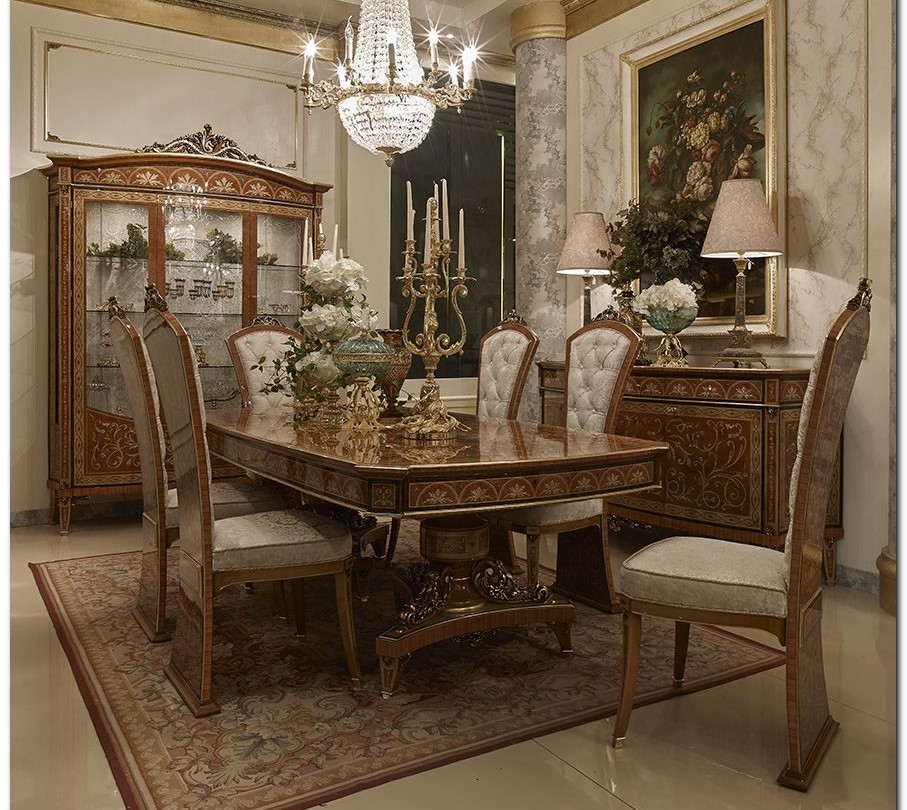 Palatial High End Dining Set From Our Venetian Modern Classic Colle 