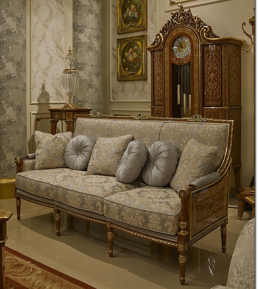 SOFA, COUCH & LOVESEAT Royal and Refined Pastel Blue Sofa from our Venetian modern classic collection 7013