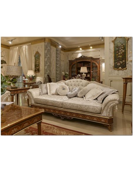 SOFA, COUCH & LOVESEAT Royal Snow White Sofa from our Venetian modern classic collection 7014