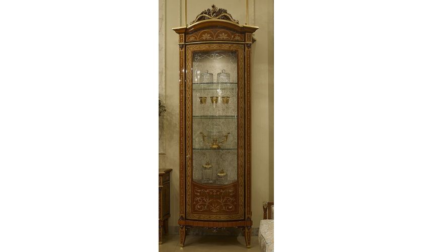 Breakfronts & China Cabinets Luxurious Glass Cabinet from our Venetian modern classic collection 7015