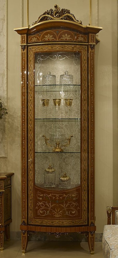 Breakfronts & China Cabinets Luxurious Glass Cabinet from our Venetian modern classic collection 7015