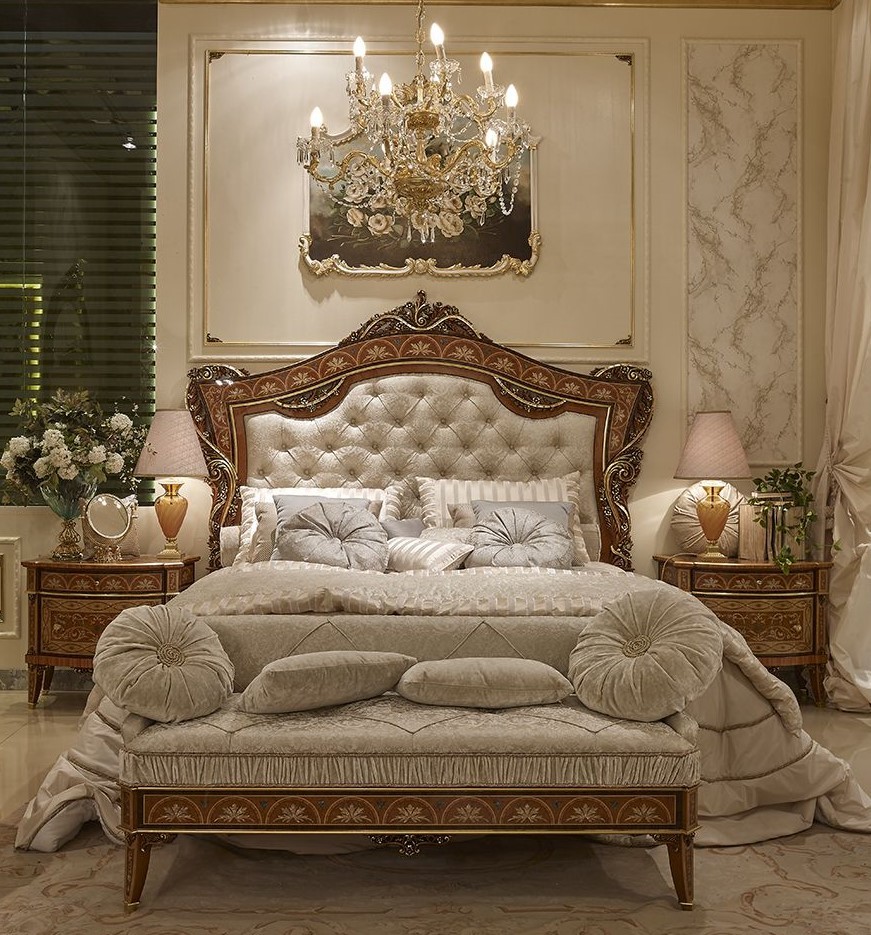 Queen and King Sized Beds Royal Snow White Bed from our Venetian modern classic collection 7017