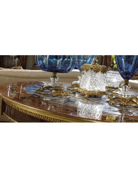 Foyer and Center Tables Sophisticated Admiral Geode Foyer Table Top​ Modern ​Classics Collection 7041