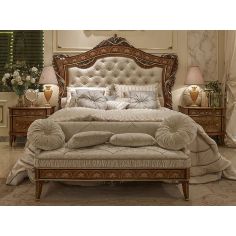 Queen and King Sized Beds Silver Pearl Master Bed from our Venetian modern classic collection 7047