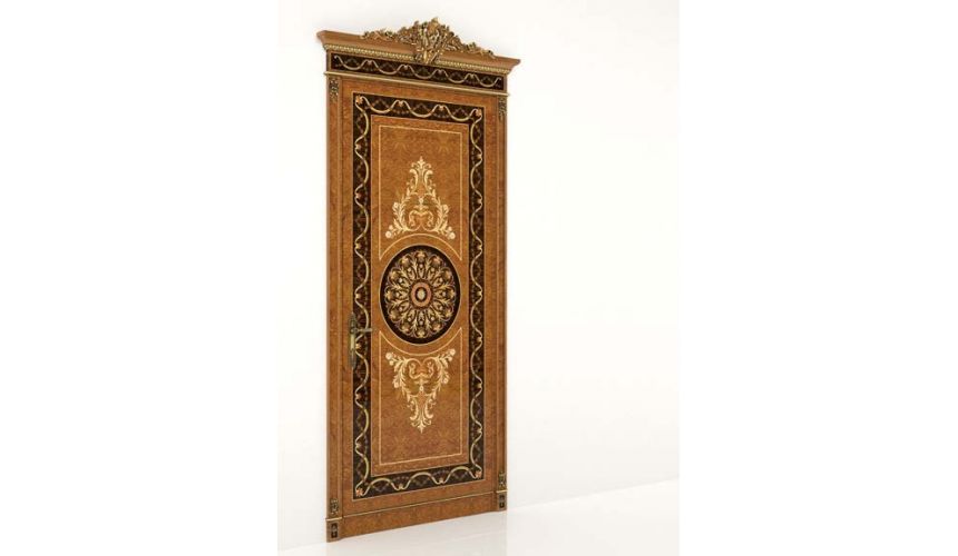 Architectural Wall & Ceiling Panels Deluxe Wooden Detailed Single Door with Medallion from our Venetian modern classic collec...