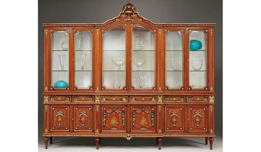 Breakfronts & China Cabinets Gorgeous Showcase Cabinet from our European hand painted furniture collection. 7077