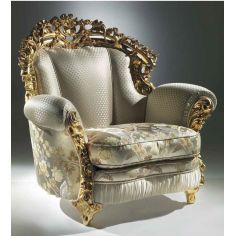 CHAIRS, Leather, Upholstered, Accent Extravagant Floral Cloud Armchair from our European hand painted furniture collection. 7088
