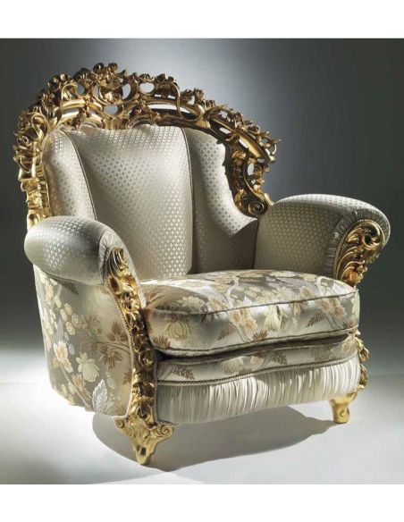 Extravagant Floral Cloud Armchair from our European hand painted furniture collection. 7088