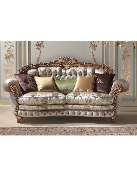 Deluxe Sparkling Champagne Sofa from our European hand painted furniture collection. 7089