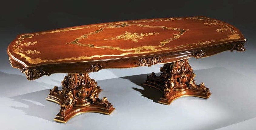 Dining Tables Walnut Table with Intricate Detailing from our European hand painted furniture collection. 7091