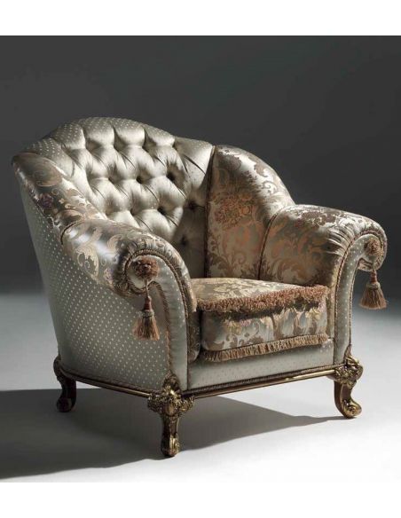 Luxurious Golden Pearl Armchair from our European hand painted furniture collection. 7099