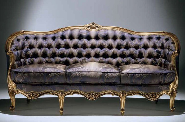 SOFA, COUCH & LOVESEAT Deluxe Midnight Mystery Sofa from our European hand painted furniture collection. 7100