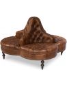 Luxury Leather & Upholstered Furniture Round 4 Seater Lobby Sofa